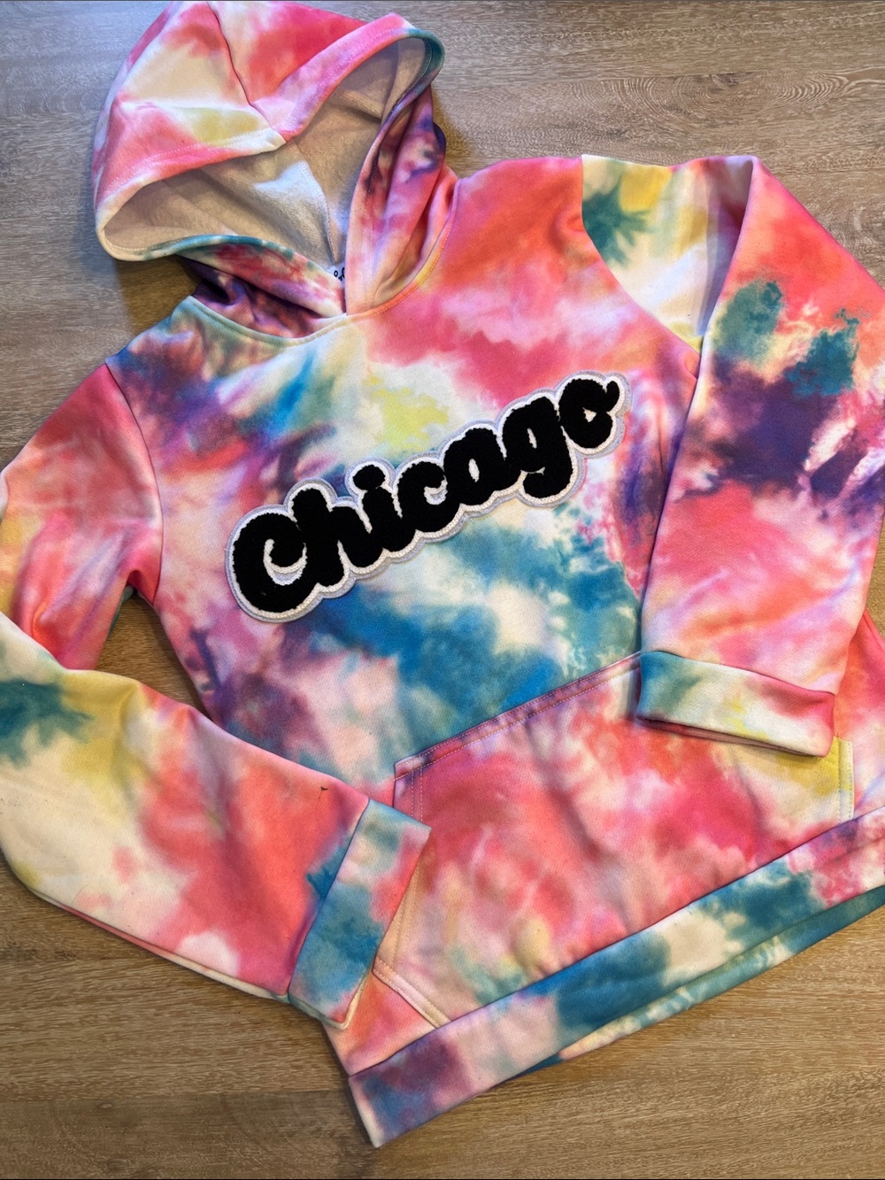 Lola and the boys Tie died Chicago sweatshirt VGUC size 12
